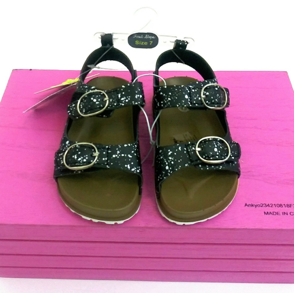 FIRST STEPS Girls Splattered paint Design Sandals